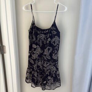 Express Blue and White Floral Skort